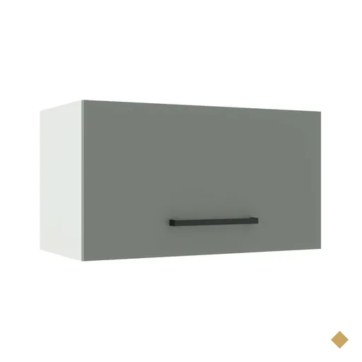 Armário de Cozinha Aéreo 60 cm 1 Porta Basculante Branco/Cinza Agata Madesa