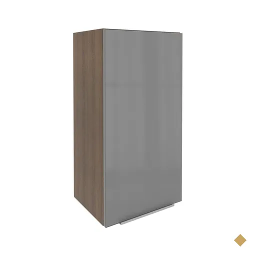 Armário Aéreo Madesa Lux 40 x 83 cm 1 Porta - Rustic/Cinza