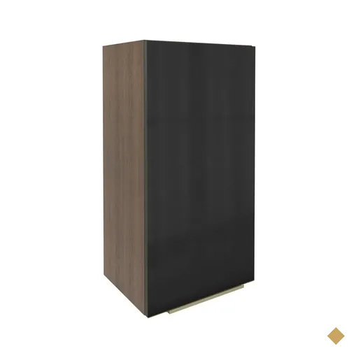 Armário Aéreo Madesa Lux 40 x 83 cm 1 Porta - Rustic/Preto