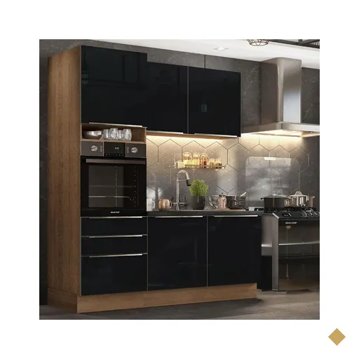Cozinha Compacta Madesa Lux com Armário e Balcão 5 Portas 3 Gavetas -…