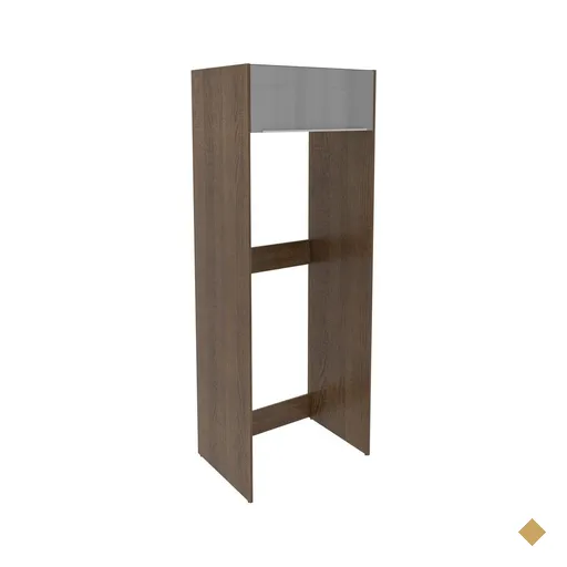Porta Geladeira Madesa Lux 1 Porta Basculante - Rustic/Cinza