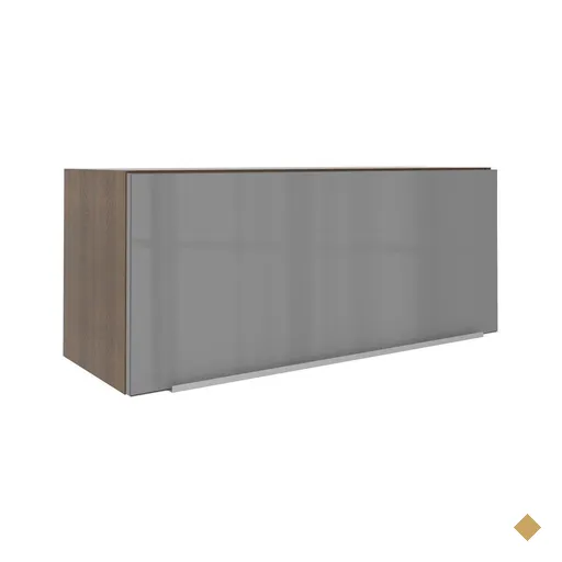Armário Aéreo Madesa Lux 80 cm 1 Porta Suspensa - Rustic/Cinza