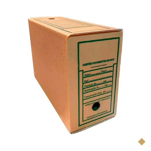 Arquivo morto papelão pardo, 355 x 135 x 255mm, 446K, Goodie - CX 25 UN
