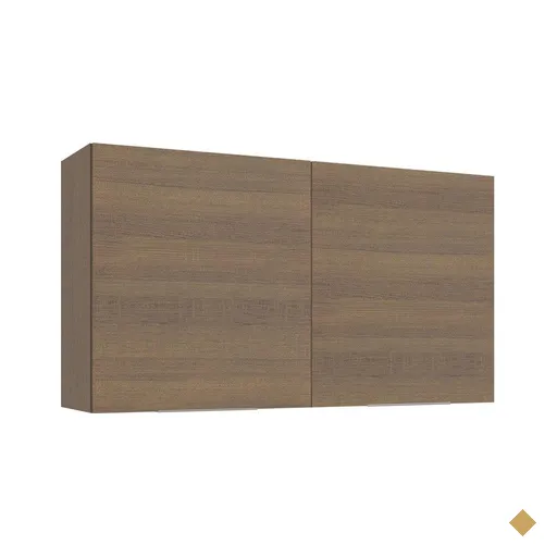Armário Aéreo Madesa Stella 120 cm 2 Portas - Rustic