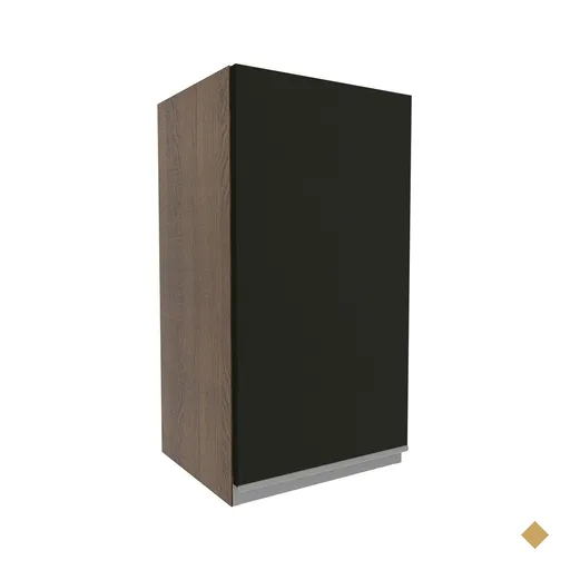 Armário de Cozinha Aéreo 35 cm 1 Porta Rustic/Preto Glamy Madesa