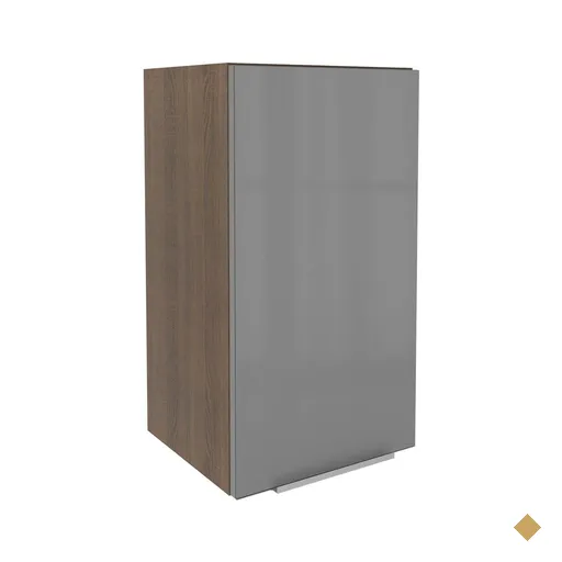 Armário Aéreo Madesa Lux 35 cm 1 Porta - Rustic/Cinza