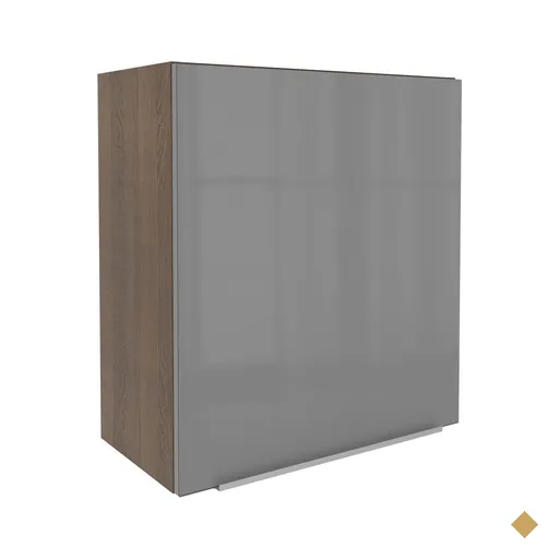 Armário Aéreo Madesa Lux 60 cm 1 Porta - Rustic/Cinza
