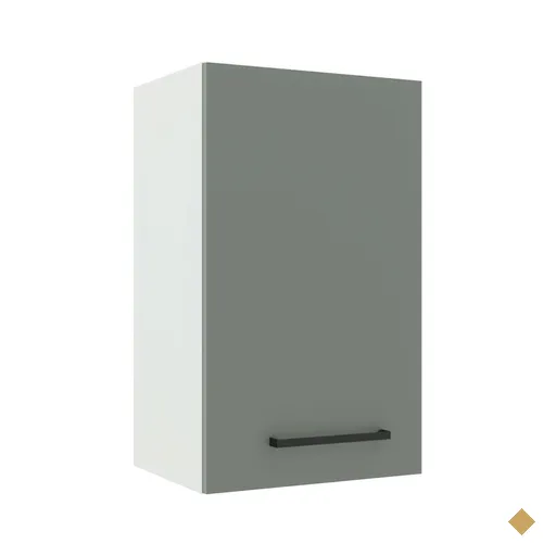 Armário de Cozinha Aéreo 40 cm 1 Porta Branco/Cinza Agata Madesa