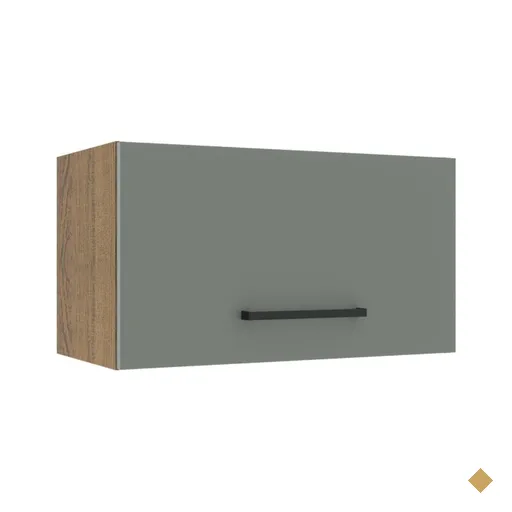 Armário de Cozinha Aéreo 60 cm 1 Porta Basculante Rustic/Cinza Agata Madesa