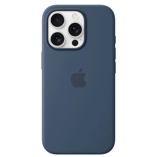 Capa para iPhone 16 Pro com MagSafe em Silicone Denim - Apple