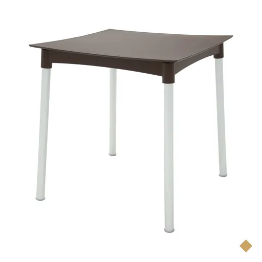 Mesa Tramontina Diana 70 cm em Polipropileno Marrom com Pernas de Alumínio…