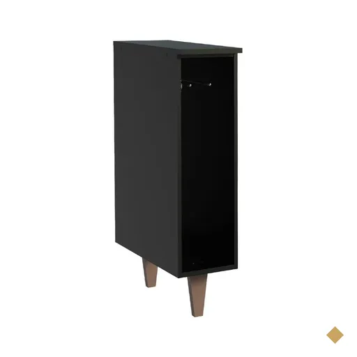 Balcão Armário de Cozinha Porta Pano Preto Reims Madesa