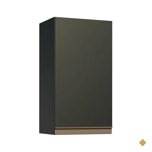 Armário de Cozinha Aéreo 35 cm 1 Porta Preto Reims Madesa