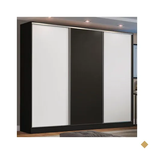 Guarda Roupa Casal 100% MDF Madesa Zurique 3 Portas de Correr -…