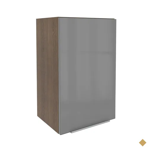 Armário Aéreo Madesa Lux 40 cm 1 Porta - Rustic/Cinza