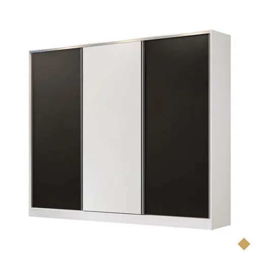 Guarda Roupa Casal 100% MDF Madesa Royale 3 Portas de Correr -…