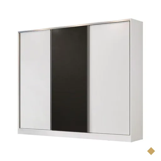 Guarda Roupa Casal 100% MDF Madesa Royale 3 Portas de Correr -…