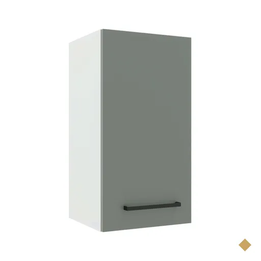 Armário de Cozinha Aéreo 35 cm 1 Porta Branco/Cinza Agata Madesa