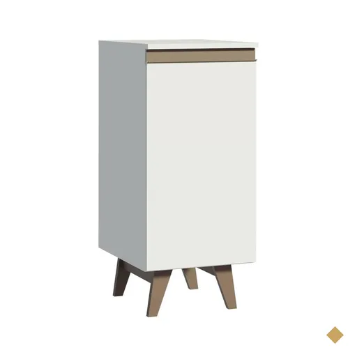 Balcão Armário de Cozinha 35 cm 1 Porta Branco Reims Madesa