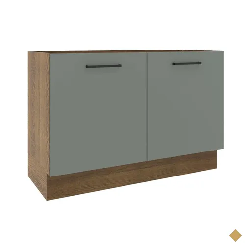 Balcão de Pia Cozinha 2 Portas Rustic/Cinza Agata Madesa