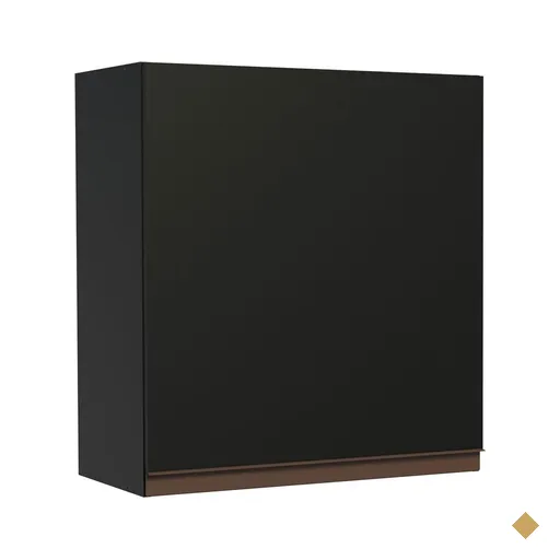 Armário de Cozinha Aéreo 60 cm 1 Porta Preto Reims Madesa