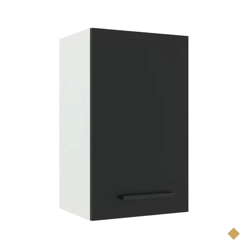 Armário de Cozinha Aéreo 40 cm 1 Porta Branco/Preto Agata Madesa