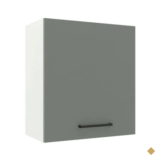 Armário de Cozinha Aéreo 60 cm 1 Porta Branco/Cinza Agata Madesa