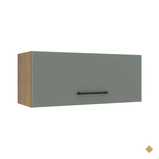 Armário de Cozinha Aéreo 80 cm 1 Porta Basculante Rustic/Cinza Agata Madesa