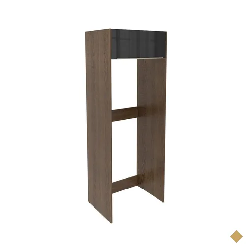 Porta Geladeira Madesa Lux 1 Porta Basculante - Rustic/Preto