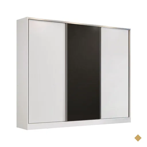 Guarda Roupa Casal 100% MDF Madesa Zurique 3 Portas de Correr -…