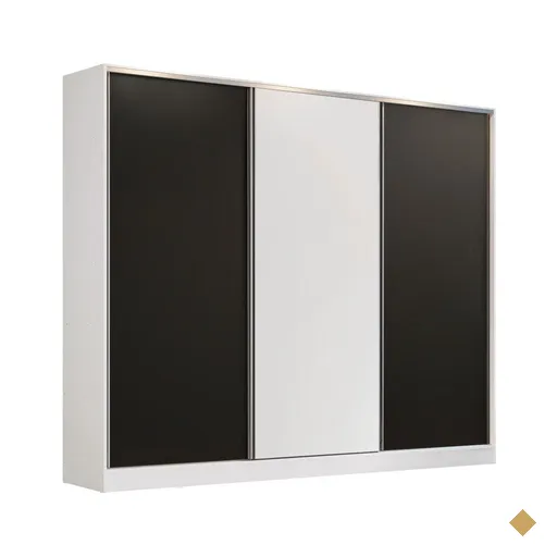 Guarda Roupa Casal 100% MDF Madesa Zurique 3 Portas de Correr -…