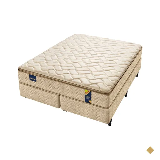 Conjunto Box Queen Molas Ensacadas Americanflex Lumi Amx 158x198x68xm
