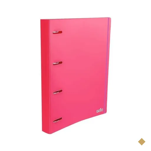 Fichário Universitário, Rosa, 4 argolas, 5037.Q0006, Dello - PT 1 UN
