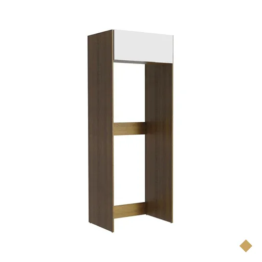 Porta Geladeira Madesa Stella 1 Porta Basculante - Rustic/Branco