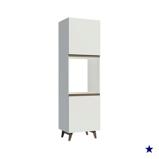 Torre-Quente Armário de Cozinha 60 cm 2 Portas Branco Reims Madesa