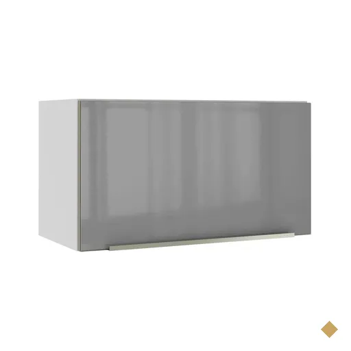Armário Aéreo Madesa Lux 60 cm 1 Porta Basculante - Branco/Cinza