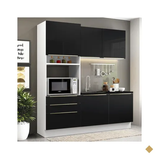 Cozinha Compacta Madesa Lux com Armário e Balcão 5 Portas 3 Gavetas -…