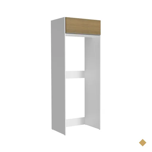 Porta Geladeira 1 Porta Basculante Branco/Rustic Glamy Madesa