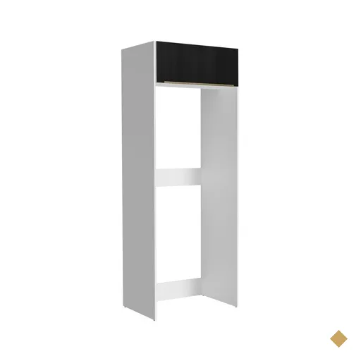 Porta Geladeira Madesa Lux 1 Porta Basculante - Branco/Preto