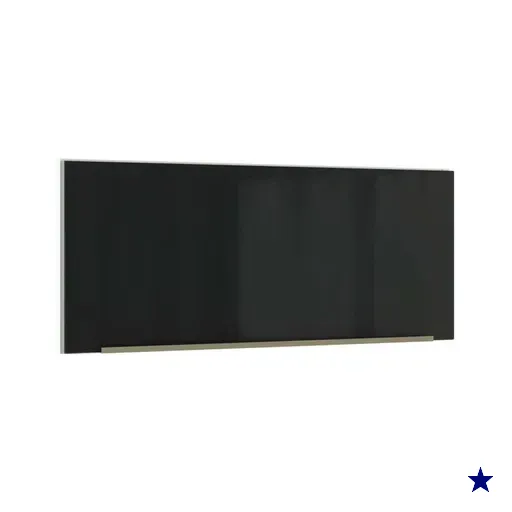 Armário Aéreo Madesa Lux 80 cm 1 Porta Basculante - Branco/Preto