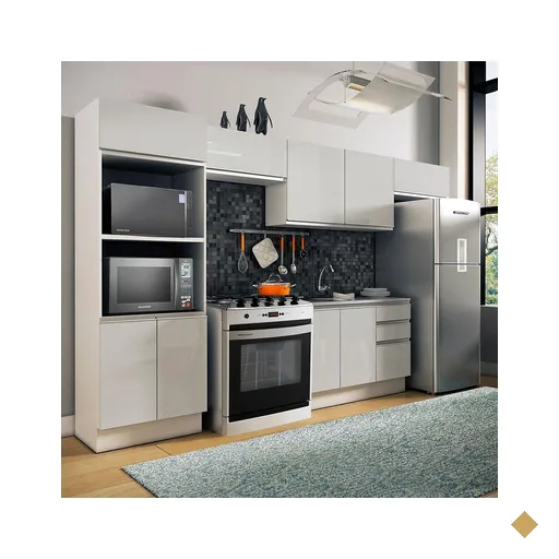Armário de Cozinha Completa Madesa Acordes 100% MDF com Balcão e Portas…