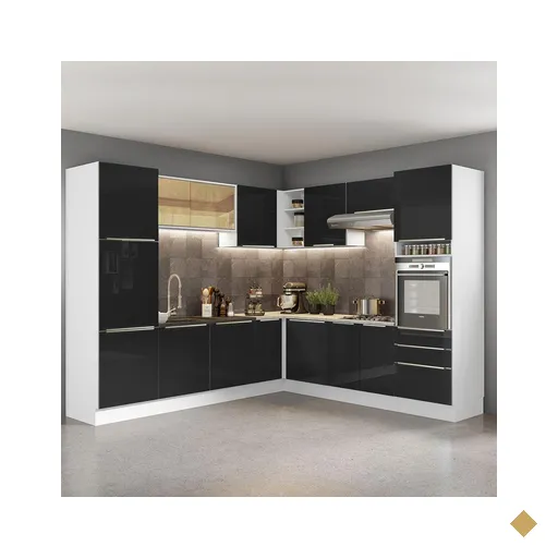 Cozinha Completa de Canto Madesa Lux 546003 com Armário e Balcão -…