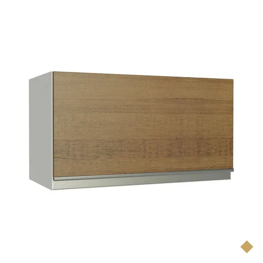 Armário De Cozinha Aéreo 100% MDF 60 cm 1 Porta Basculante Branco/Rustic…