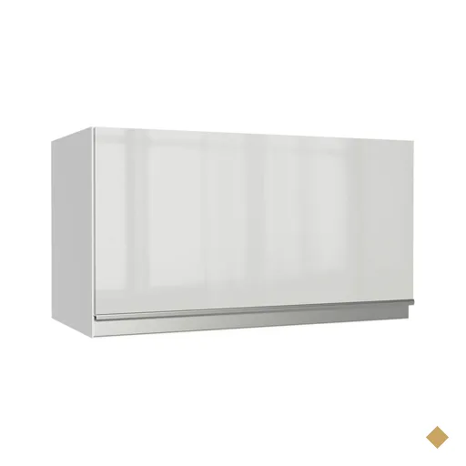 Armário De Cozinha Aéreo 100% MDF 60 cm 1 Porta Basculante Branco Brilho…