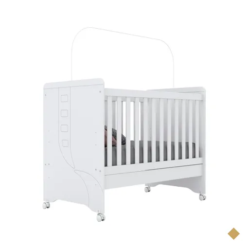 Berço Mini Cama Henn I11-10 Pão de Mel Branco