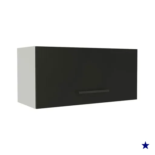 Armário de Cozinha Aéreo de Cozinha 70 cm 1 Porta Basculante Branco/Preto…