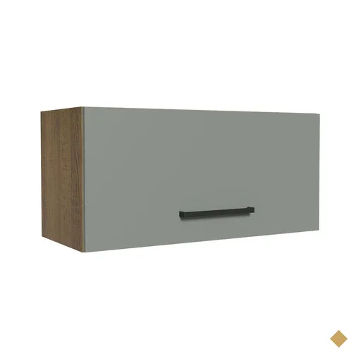 Armário de Cozinha Aéreo de Cozinha 70 cm 1 Porta Basculante Rustic/Cinza…