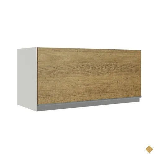 Armário de Cozinha Aéreo 70 cm 1 Porta Basculante Branco/Rustic Glamy Madesa