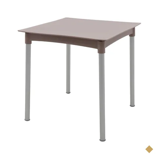 Mesa Tramontina Laura Rattan 70 cm em Polipropileno Camurça com Pernas de…