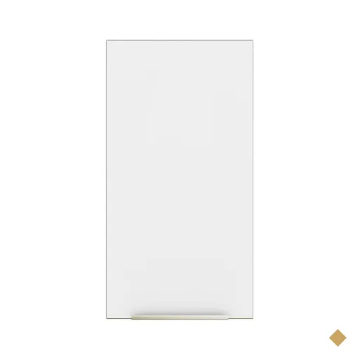Armário Aéreo Madesa Lux 35 cm 1 Porta - Branco/Branco Veludo